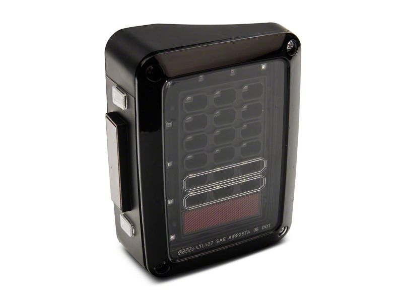 Raxiom 07-18 Jeep Wrangler JK Axial Series LED Tail Lights- Blk Housing (Clear Lens) J141585 J141585 Photo - Close Up