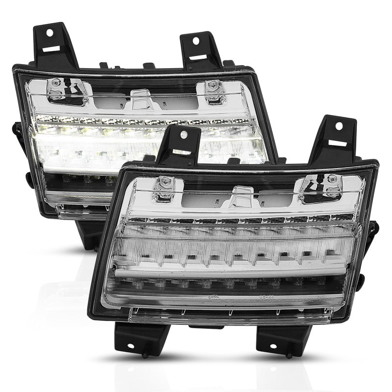 ANZO 18-19 Jeep Wrangler JL LED Chrome Clear w/ Sequential Signal 511082 511082 Photo - lifestyle view