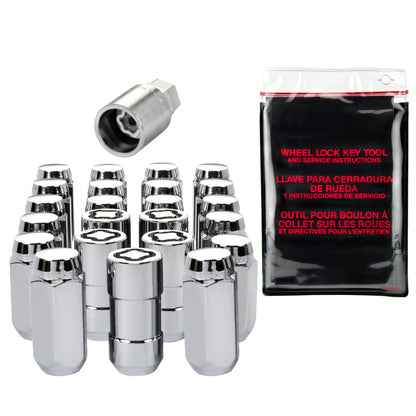 McGard SplineDrive Tuner 23-PC Jeep JL Install Kit w/Locks & Tool (Cone) M14X1.5 / 22m Hex - Chrome 84585 84585 Photo - out of package