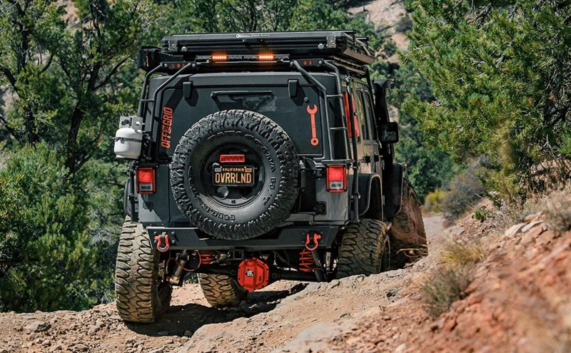 Magnaflow 07-18 Jeep Wrangler JK Overland Series Axle-Back Exhaust System 19668 19668 Photo - Mounted