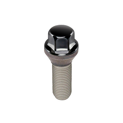 McGard Hex Lug Bolt (Cone Seat) M14X1.25 / 17mm Hex / 27.5mm Shank Length (Box of 50) - Black 69726BK 69726BK Photo - Primary