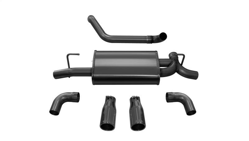 Corsa 18+ Jeep Wrangler JL 2.5in Dual Rear Exit Black Tips Sport Axle-Back Exhaust 21014BLK 21014BLK Photo - Primary
