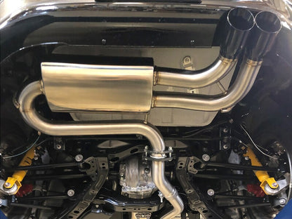 aFe Takeda 2-1/2in 304 SS Axle-Back Exhaust w/ Polished Tip 16-19 Mazda Miata L4 2.0L 49-37004-P 49-37004-P Photo - Mounted