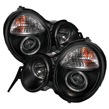 Spyder Mercedes Benz E-Class 95-99 Projector Headlights LED Halo Blk PRO-YD-MBW21095-HL-BK 5011275 5011275 Photo - Primary