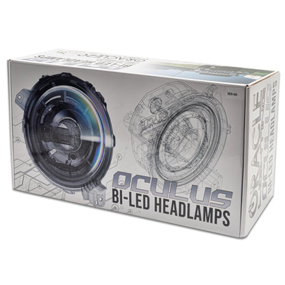 ORACLE Lighting Oracle Oculus Bi-LED Projector Headlights for Jeep JL/Gladiator JT - Graphite Metallic - 5500K 5839-504-PAU 5839-504-PAU Photo - in package
