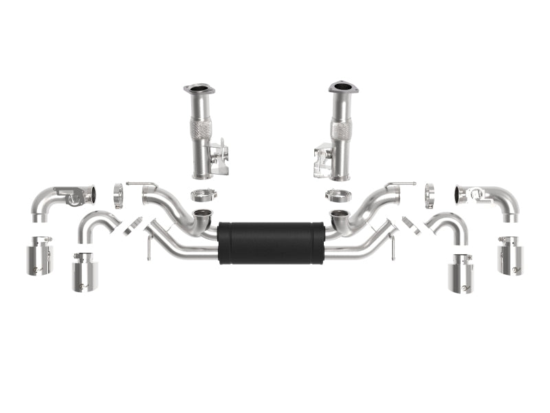 aFe MACH Force-Xp 3" to 2-1/2" 304SS Cat-Back 2020 Chevy Corvette (C8) 6.2L - Polished Tip 49-34124-P 49-34124-P Photo - Unmounted