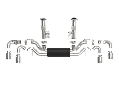 aFe MACH Force-Xp 3" to 2-1/2" 304SS Cat-Back 2020 Chevy Corvette (C8) 6.2L - Polished Tip 49-34124-P 49-34124-P Photo - Unmounted