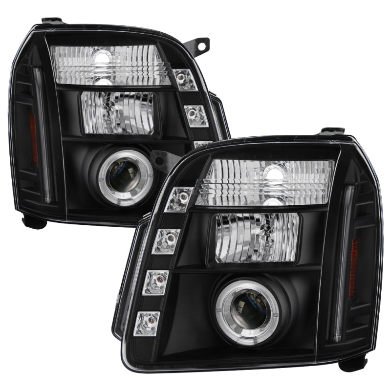 Spyder GMC Yukon 07-14/GMC Yukon Denali 07-14Projector Headlights LED Halo LED Blk PRO-YD-GY07-HL-BK 5029331 5029331 Photo - Primary