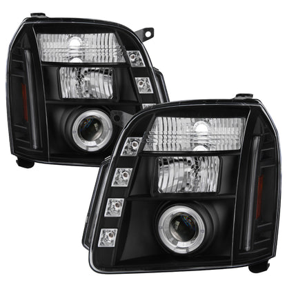 Spyder GMC Yukon 07-14/GMC Yukon Denali 07-14Projector Headlights LED Halo LED Blk PRO-YD-GY07-HL-BK 5029331 5029331 Photo - Primary