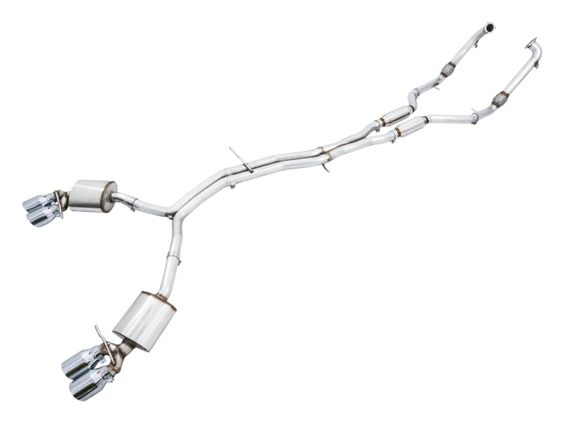 AWE Tuning Audi B9 S4 Touring Edition Exhaust - Non-Resonated (Silver 102mm Tips) 3010-42056 3010-42056 Photo - Primary