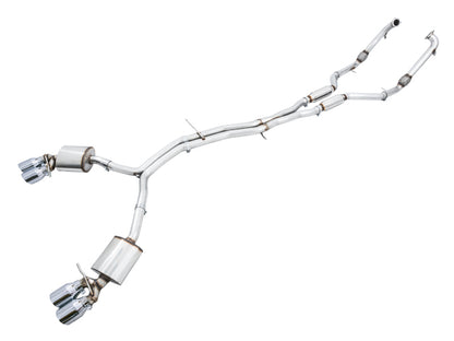 AWE Tuning Audi B9 S4 Touring Edition Exhaust - Non-Resonated (Silver 102mm Tips) 3010-42056 3010-42056 Photo - Primary