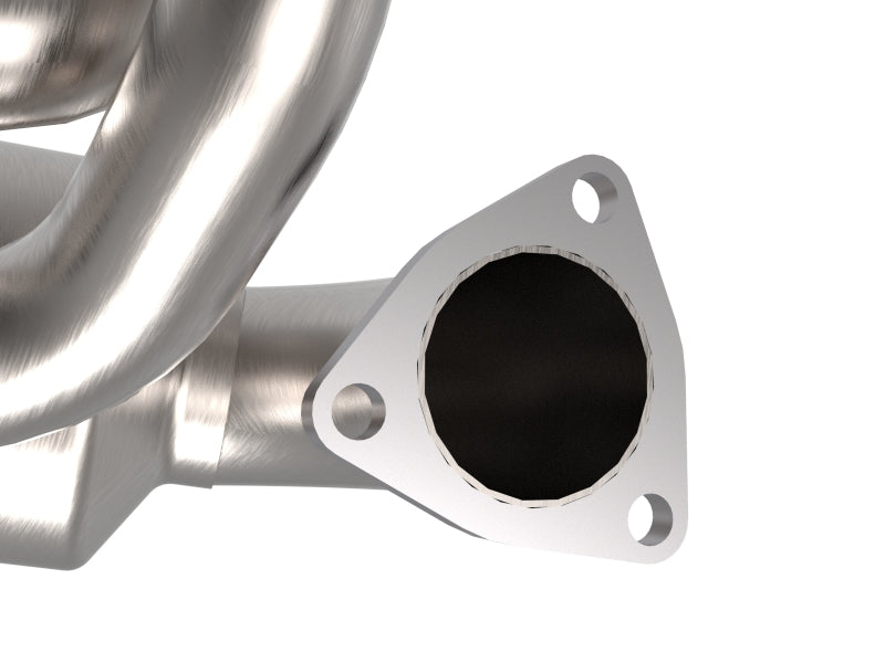 aFe Twisted Steel 304 Stainless Steel Header w/ Cat 13-19 Subaru Outback H4-2.4L 48-36804-HC 48-36804-HC Photo - Close Up