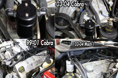 J&L 99-04 Ford Mustang SVT Cobra Driver Side Oil Separator 3.0 - Black Anodized 3018D-B 3018D-B Photo - Primary