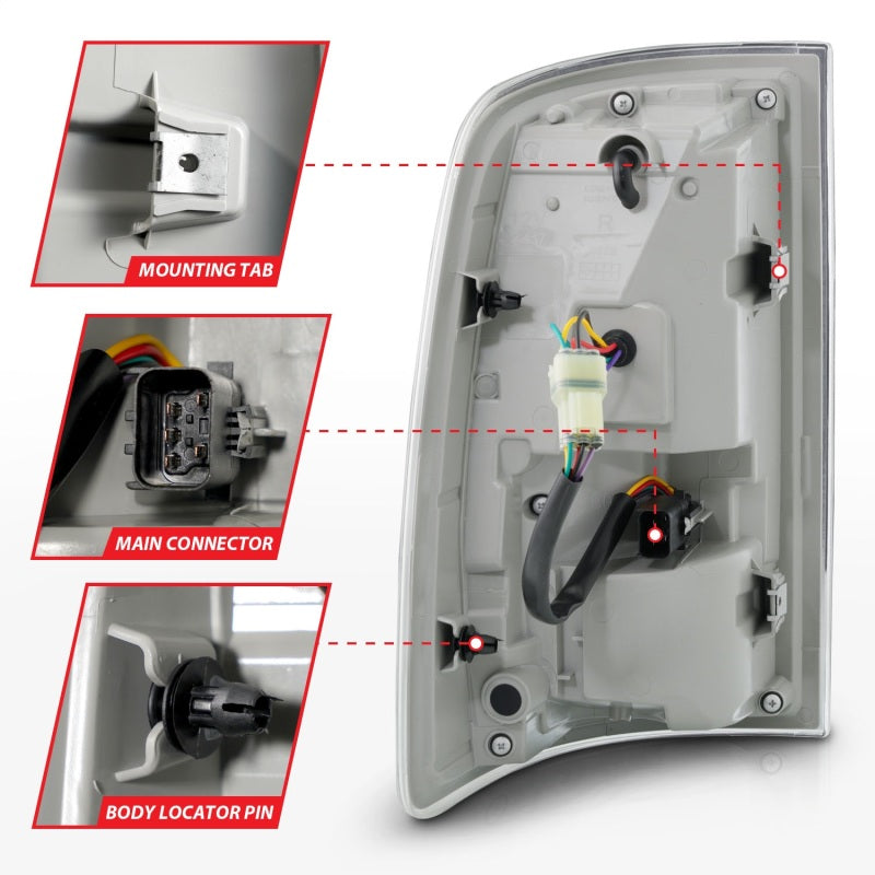 ANZO 09-18 Dodge Ram 1500 Sequential LED Taillights Smoke Black w/Switchback Amber Signal 311472 311472 Photo - Unmounted