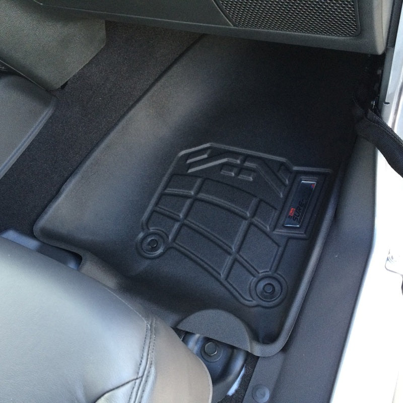 Westin 2014-2018 Jeep Wrangler/Wrangler Unlimited Wade Sure-Fit Floor Liners Front - Black 72-110066 72-110066 Photo - Mounted