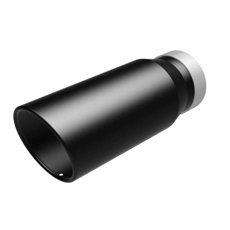 Magnaflow Tip Stainless Black Coated Single Wall Round Single Outlet 5in Dia 4in Inlet 13in L 35238 35238 360 Degree Image Set