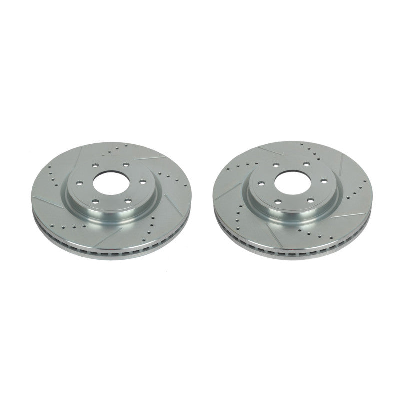 PowerStop Power Stop 10-13 Nissan Patrol (Middle East Market) Front/Rear Drilled & Slotted Rotor (Pair) JBR1579XPR