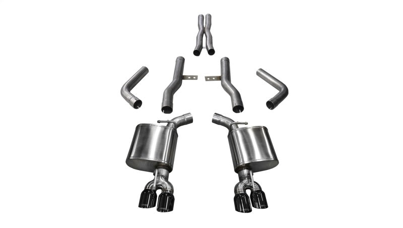 Corsa 17-18 Dodge Challenger 5.7L V8 Xtreme Cat-Back Dual Rear Exit w/3.5in Black Tips 21006BLK 21006BLK Photo - Primary
