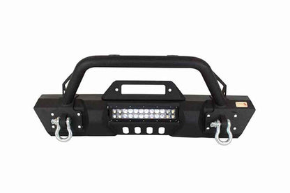 Fishbone Offroad 07-18 Jeep Wrangler JK Frnt Stubby Winch Bumper W/Tube Guard - Blk Txtrd Pwdrcoated FB22004 FB22004 Photo - Primary