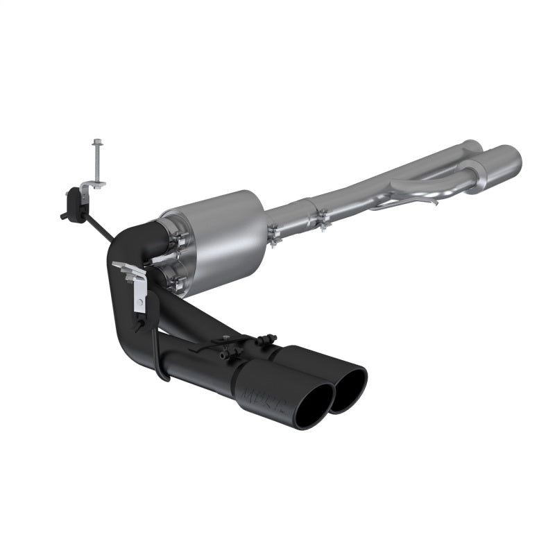 MBRP 2019+ Chevrolet Silverado 1500 4.5L/5.3L Pre-Axle Dual Side Exite w/ 4in OD Tip- Black Coated S5092BLK S5092BLK Photo - Primary