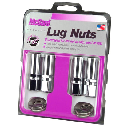 McGard Hex Lug Nut (Drag Racing X-Long Shank) 7/16-20 / 13/16 Hex / 2.475in. Length (4-Pk) - Chrome 63001 63001 Photo - in package