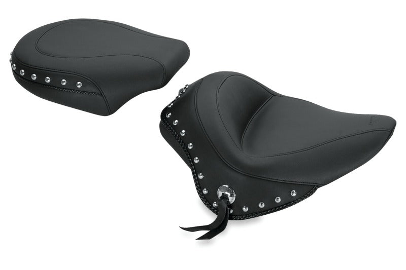Mustang Motorcycle Mustang 11-13 Harley Blackline,12-17 Slim/Slim S Wide Stud Touring Passenger Seat w/Studs - Black 76751 76751 Photo - Primary