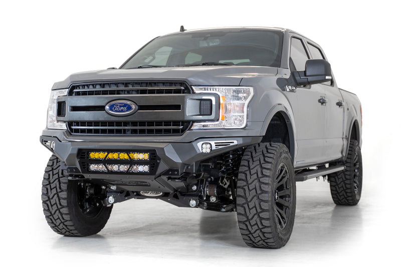 Addictive Desert Designs 18-20 Ford F-150 Bomber Front Bumper w/ Dual 20IN LED Mounts F180012140103 F180012140103 Photo - Mounted