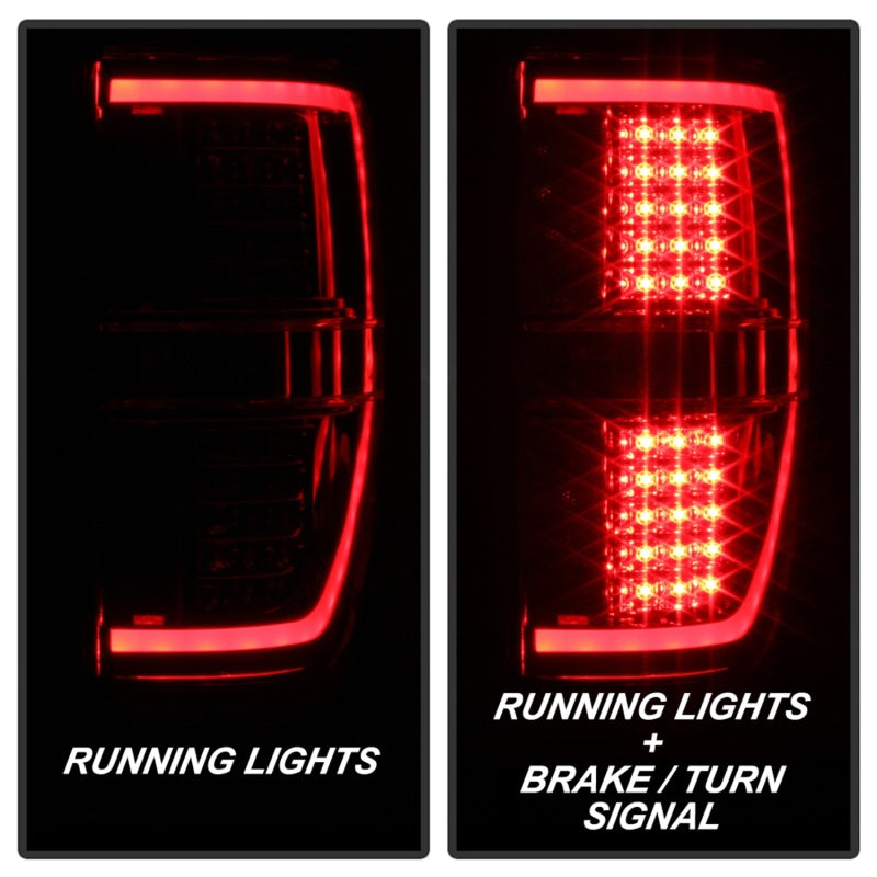 SPYDER xTune 09-14 Ford F-150 Light Bar LED Tail Lights - Red Clear (ALT-JH-FF15009-LBLED-RC) 9042201 9042201 Photo - Unmounted