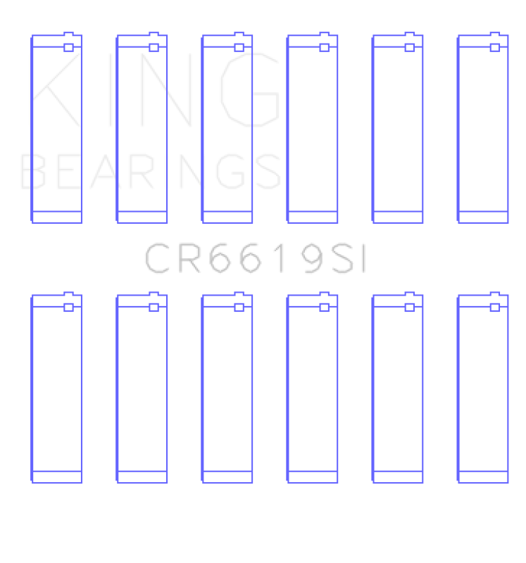 King Engine Bearings Ford V6 (Size +1.0mm) Connecting Rod Bearing Set CR6619SI1.0 CR6619SI1.0 Photo - Primary