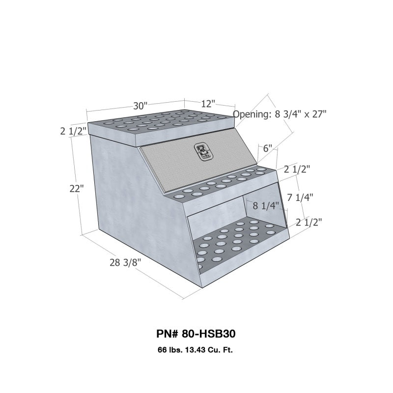 Westin/Brute HD Step Box 30in HD Step Box 30in - Aluminum 80-HSB30 80-HSB30 Photo - Primary