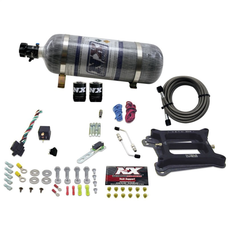 Nitrous Express 4150 4-BBL/Alcohol Nitrous Kit (50-300HP) w/Composite Bottle 30045-12 30045-12 Photo - Primary