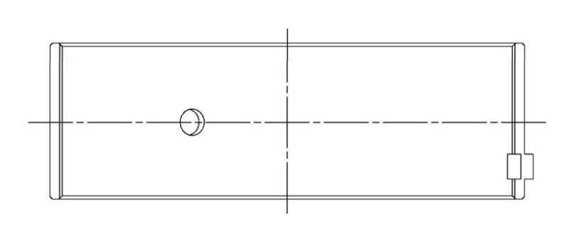 ACL 1962-1998 Ford Prod V8 255/289/302 .10mm Oversized Trimetal Rod Bearing Set 8B634P-10 8B634P-10 Technical Drawing