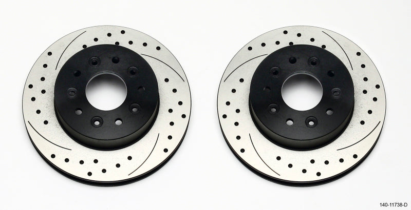 Wilwood Rotor Kit, Front-Drilled, 65-82 Corvette C2/C3 (1Pc Rotors) 140-11738-D Photo - Primary