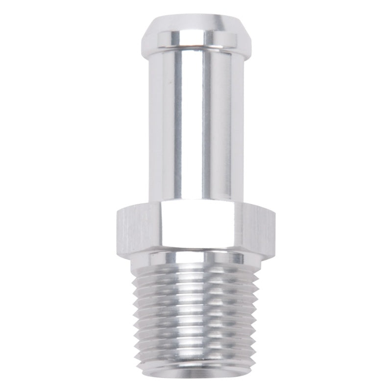 Edelbrock Hose End, Straight, 3/8" NPT to 1/2" Barb, Clear Anodize 8115 Photo - Primary