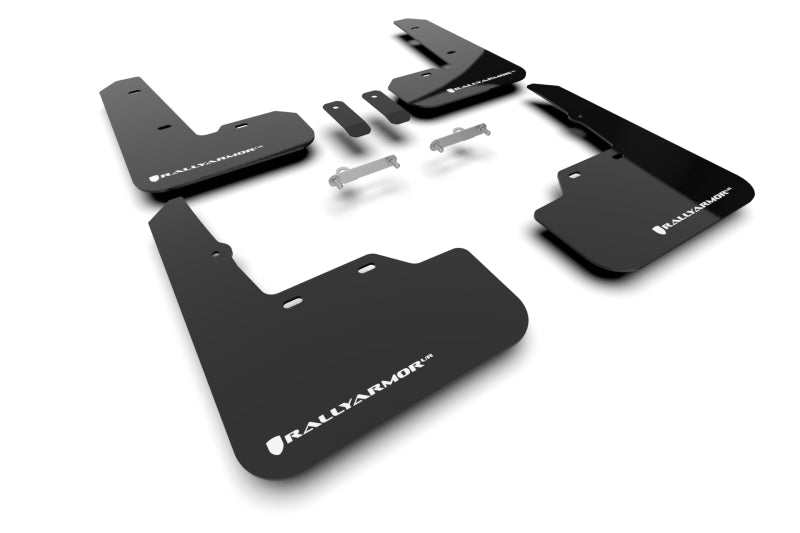 Rally Armor 2022 Subaru WRX Black UR Mud Flap w/ White Logo MF92-UR-BLK/WH MF92-UR-BLK/WH Photo - Primary