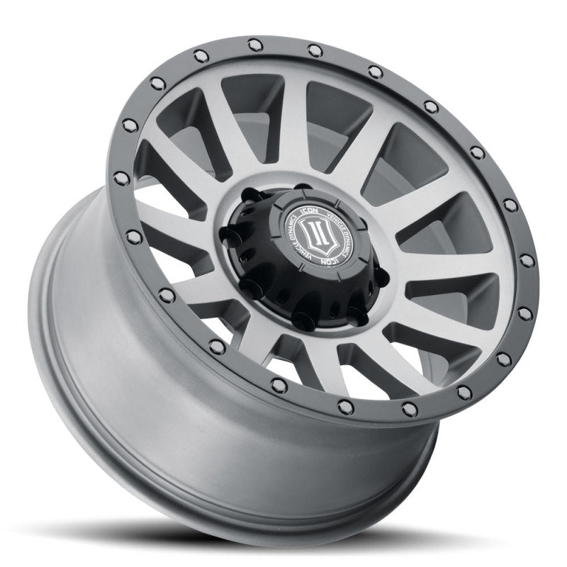 ICON Compression HD 18x9 8x6.5 12mm Offset 5.5in BS Titanium Wheel 2018908055TT 2018908055TT Photo - Unmounted