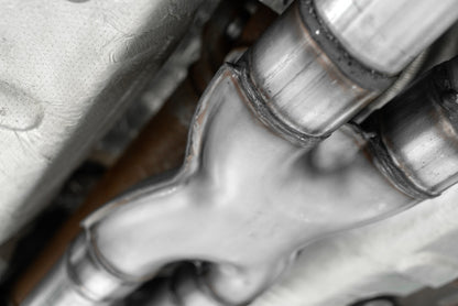 MBRP 15-19 Ford Mustang GT 2.5in Resonator Delete X-Pipe - AL S7213AL S7213AL Photo - Close Up
