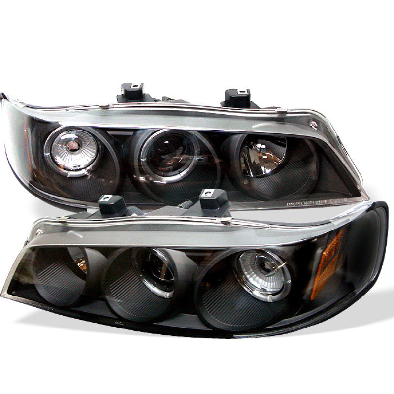Spyder Honda Accord 94-97 1PC Projector Headlights LED Halo Amber Reflctr Blk PRO-YD-HA94-AM-BK 5010698 5010698 Photo - Primary