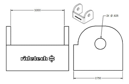 Ridetech Large Rod End Bracket for 3in Wide Rod End 90000188 90000188 User 1