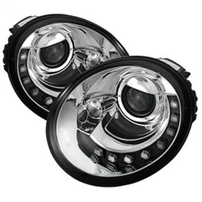 Spyder Volkswagen Beetle 1998-2005 Projector Headlights DRL Chrome PRO-YD-VB98-DRL-C 5080554 5080554 Photo - Primary