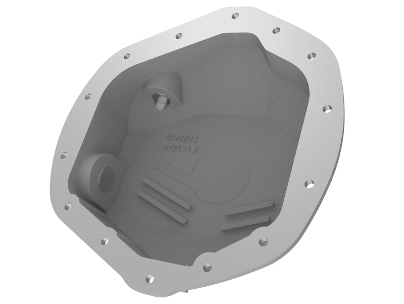 aFe Street Series Rear Differential Cover Raw w/ Machined Fins 01-18 GM Diesel Trucks V8-6.6L (td) 46-71060A 46-71060A Photo - Unmounted