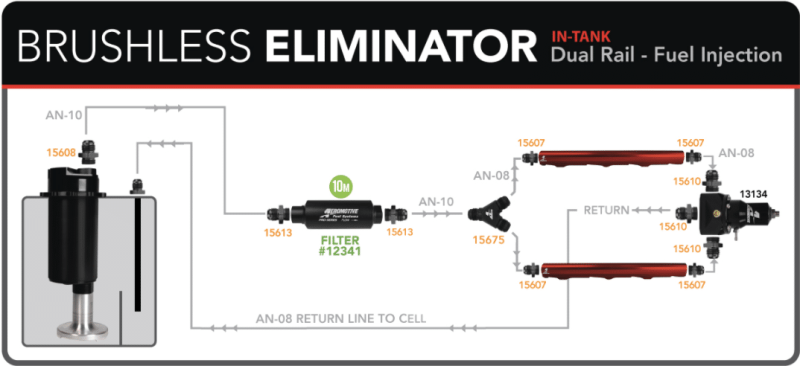 Aeromotive Variable Speed Controlled Fuel Pump -In-Tank - Universal - Brushless Eliminator 18389 18389 Application Guide
