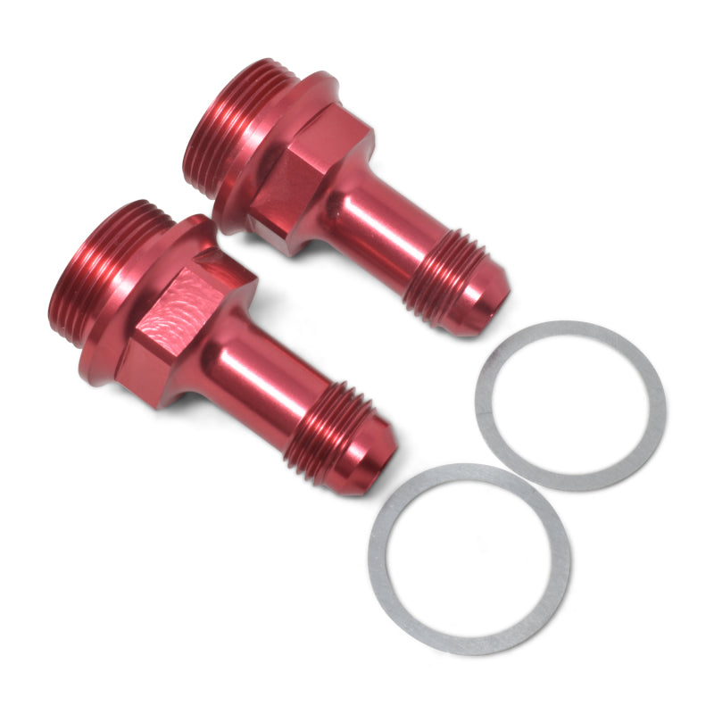 Russell 7/8" -20 x -6 AN Male Carb Adapter Fitting (Red Finish) 640360 Photo - out of package