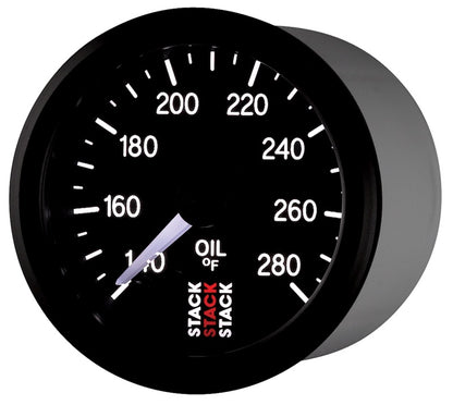 Autometer Stack 52mm 140-280 Deg F 1/8in NPTF Male Pro Stepper Motor Oil Temp Gauge - Black ST3310 ST3310 User 3