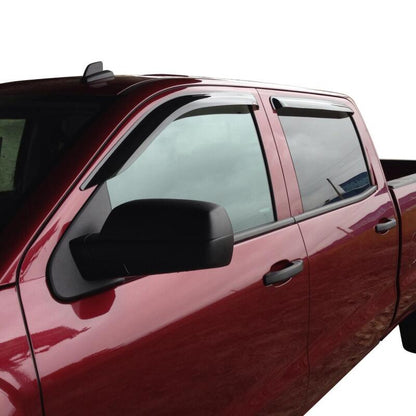 Westin 2014-2018 Chevy Silverado 1500 Crew Cab Wade Slim Wind Deflector 4pc - Smoke 72-31484 72-31484 Photo - Mounted