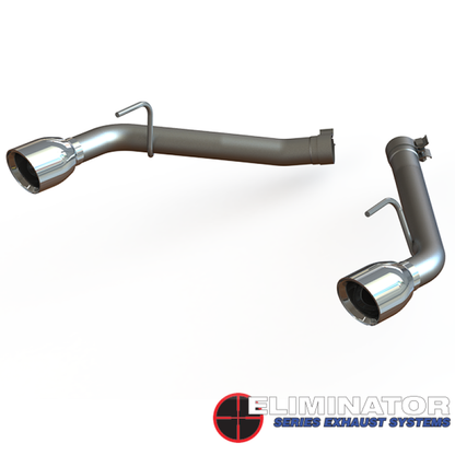 QTP 14-15 Chevrolet Camaro SS 6.2L 304SS Eliminator Muffler Delete Axle Back Exhaust w/4.5in Tips 700114 700114 Photo - Primary