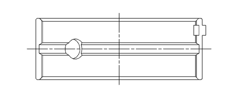 ACL Suzuki 4 1324cc G13A/BA .25mm Oversize Main Bearing Set 5M8337H-.25 5M8337H-.25 Technical Drawing