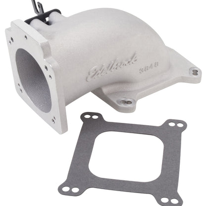 Edelbrock Low Profile Intake Elbow, 90mm Throttle Body to Square-bore Flange 3848 Photo - Primary