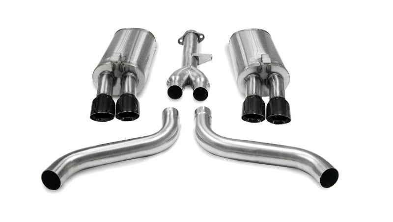 Corsa 86-91 Chevrolet Corvette C4 5.7L V8 L98 Black Sport Cat-Back Exhaust 14115BLK 14115BLK Photo - Primary