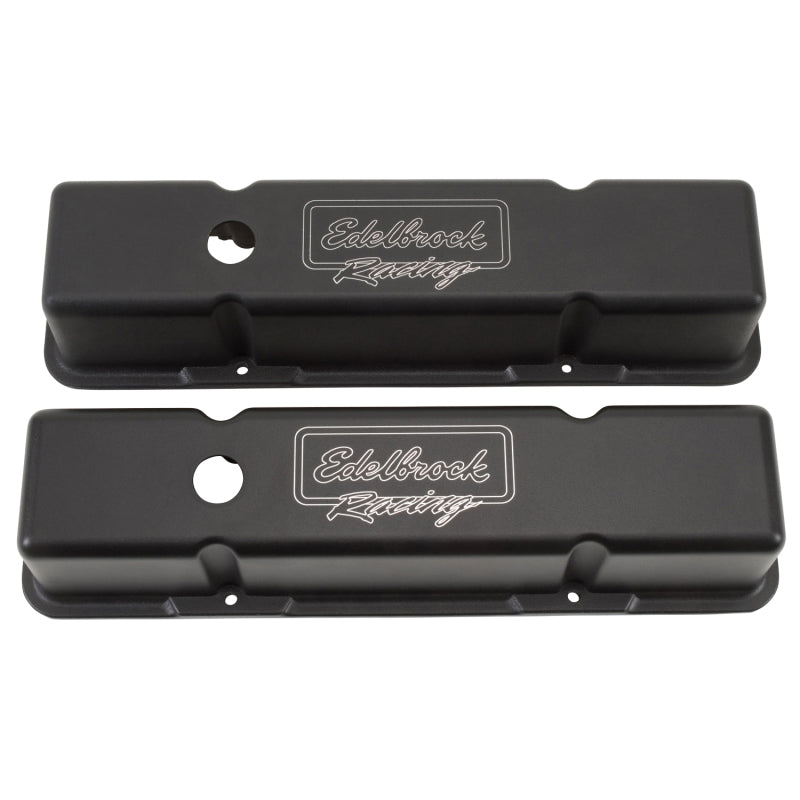 Edelbrock Valve Cover, Victor Series, Chevrolet, 1959-1986 262-400 CID V8, Tall 41733 Photo - Primary